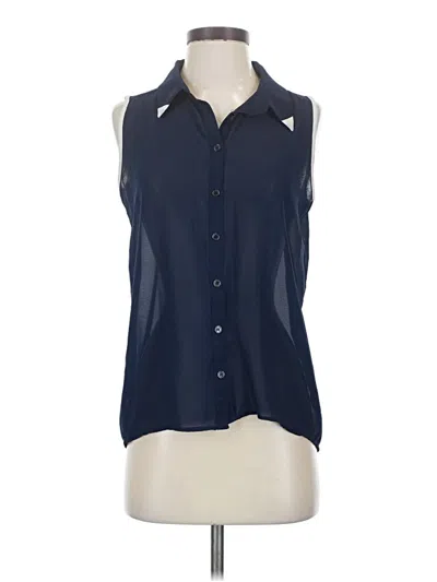 Pre-owned Olive & Oak Sleeveless Blouse In Blue