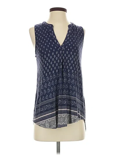Pre-owned Olive & Oak Sleeveless Blouse In Blue