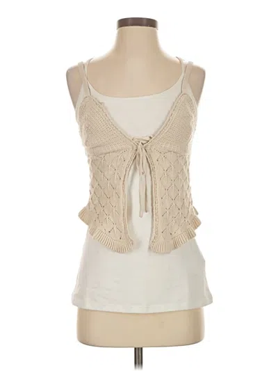 Pre-owned Olive & Oak Sleeveless Blouse In Ivory