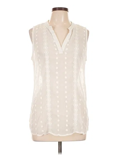 Pre-owned Olive & Oak Sleeveless Blouse In Ivory
