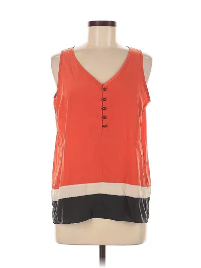 Pre-owned Olive & Oak Sleeveless Blouse In Orange
