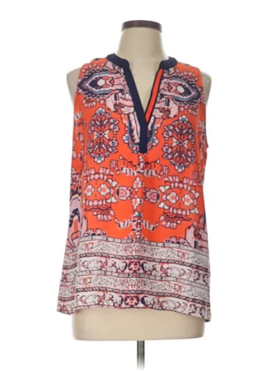 Pre-owned Olive & Oak Sleeveless Blouse In Orange