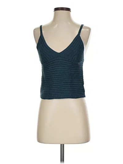 Pre-owned Olive & Oak Sleeveless Top Teal Sweetheart Neckline Tops