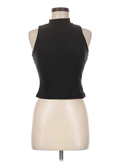 Pre-owned Olive & Oak Sleeveless Turtleneck In Black