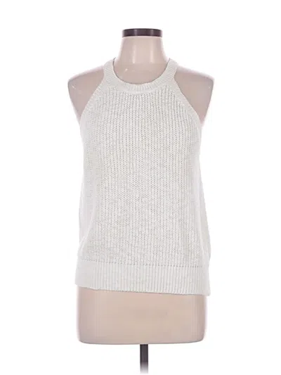 Pre-owned Olive & Oak Sweater Vest In White