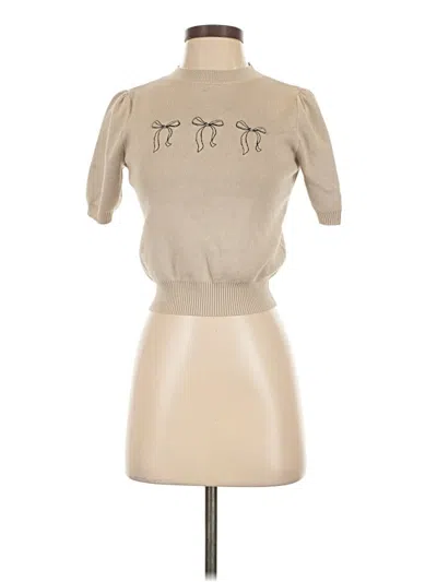 Pre-owned Olive & Oak Sweatshirt In Tan