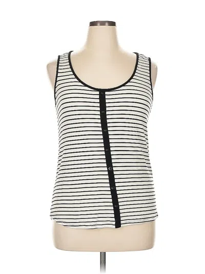 Pre-owned Olive & Oak Tank Top Ivory Strapless Neckline Tops In White