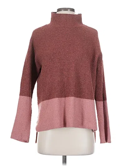 Pre-owned Olive & Oak Turtleneck Sweater In Burgundy
