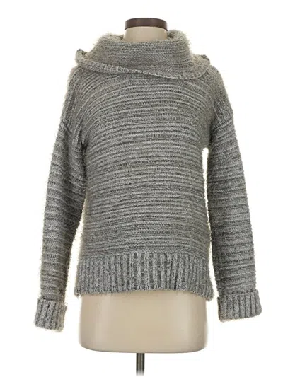 Pre-owned Olive & Oak Turtleneck Sweater In Gray