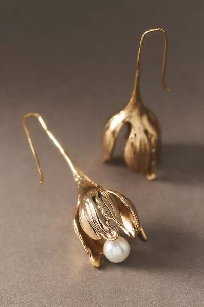 Olive & Piper Mara Tulip French Hook Earrings In Gold