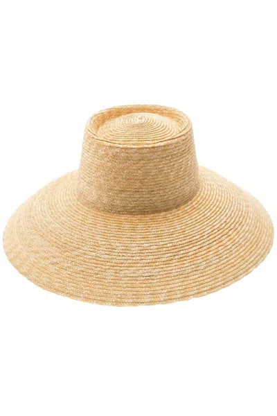 Olive & Pique Lair Luxurious Lampshade Straw Sun Hat In Beige In Neutral