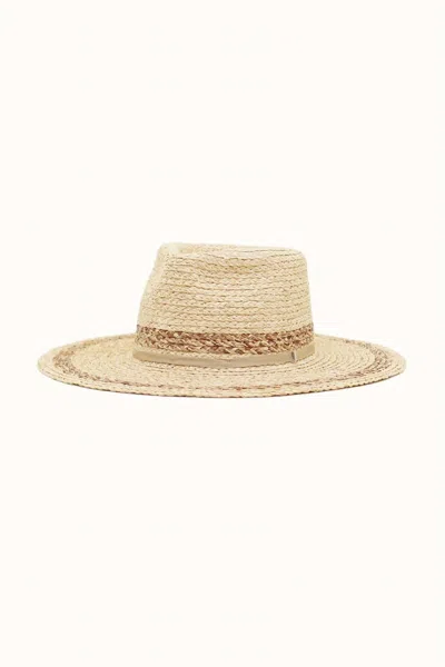 Olive & Pique Women's Eliana Raffia Straw Rancher Hat In Tan In Multi