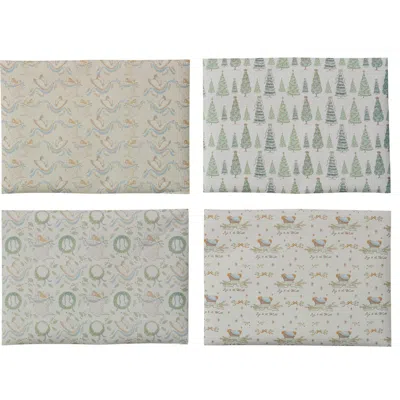 Olive Grove 12-roll Tree/nativity Patterned Wrapping Paper Sheets, Multicolor