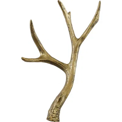 Olive Grove Cast Iron Antler Figurine, Natural Finish In Neutral