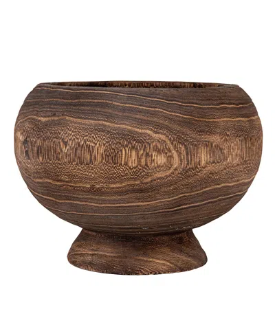 Olive Grove Compact Paulownia Wood Planter In Brown