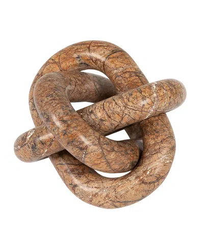 Olive Grove Decorative Interlocking Marble Chain With 3 Links In Brown