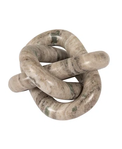 Olive Grove Decorative Interlocking Marble Chain With 3 Links In Brown