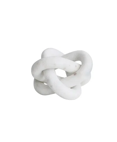 Olive Grove Decorative Interlocking Marble Chain With 3 Links In White