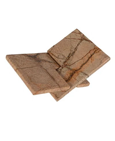 Olive Grove Decorative Marble Book Holder In Brown
