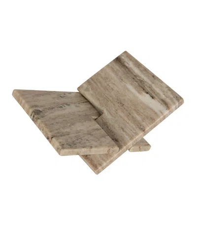 Olive Grove Decorative Marble Book Holder In Brown