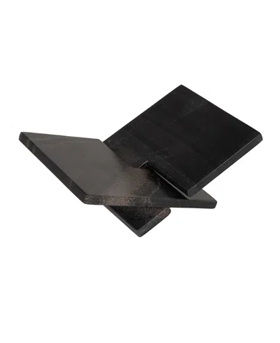 Olive Grove Decorative Marble Book Holder In Black