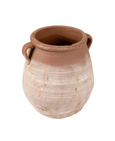 Olive Grove Large Round Terra-cotta Urn In Brown