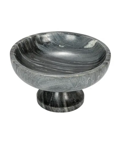 Olive Grove Marble Footed Pedestal Bowl In Multi