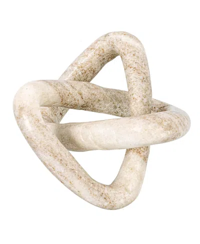 Olive Grove Modern Decorative Marble Link Knot In Beige