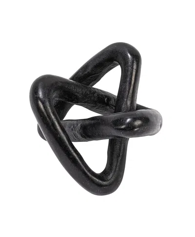 Olive Grove Modern Decorative Marble Link Knot In Black