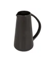 Olive Grove Modern Stoneware Pitcher In Black