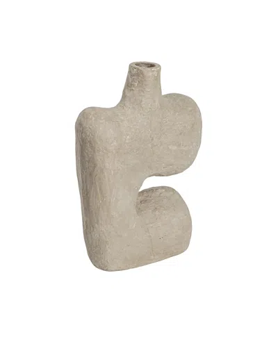 Olive Grove Paper Mache Vase In Gray