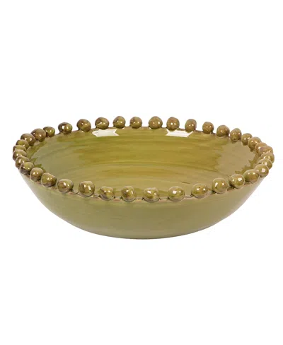 Olive Grove Round Hobnail Terra-cotta Decorative Bowl In Brown
