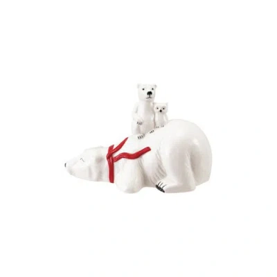 Olive Grove Stoneware Polar Bear Family Figurine In White