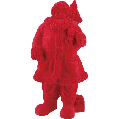 Olive Grove Velvet Cloak Red Santa Polyresin Figurine