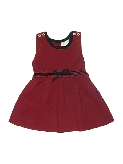 Pre-owned Olive Juice Kids' Dress In Burgundy