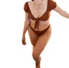 Olive Surf The Breelyn Bikini Bottom In Morocco In Brown
