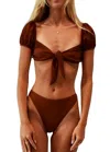 Olive Surf The Breelyn Bikini Top In Morocco In Burgundy