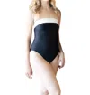 Olive Surf The Erin One Piece Swimsuit In Noir & Steamed Milk In Multi