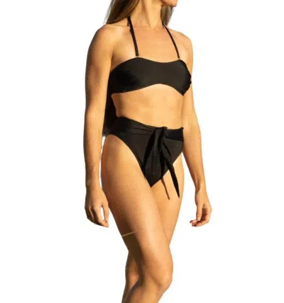 OLIVE SURF THE MEL BIKINI TOP IN NOIR