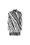 Oliveankara Women's Black / White Makini Oversized Shirt - White & Black African Ankara Wax Cotton Print