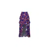 Oliveankara Women's Blue / White / Red Safira Tiered Ruffle Skirt - Blue White Red Rolls Royce Print - Ilc Oa Og In Blue/white/red