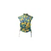 Shop Oliveankara Women's Blue / Yellow / Orange Adanna Top - Yellow Cyan Sunkissed Maized Print - Ilc Oa Og In Blue/yellow/orange