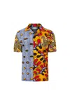 Oliveankara Women's Blue / Yellow / Orange Zika Shirt - Mix Match Awoluba Rolls Royce Red Yellow & Black African In Blue/yellow/orange