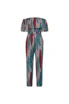 Oliveankara Women's Grey / Blue / Pink Kany Jumpsuit - Grey Blue Pink African Ankara Wax Cotton Print In Grey/blue/pink