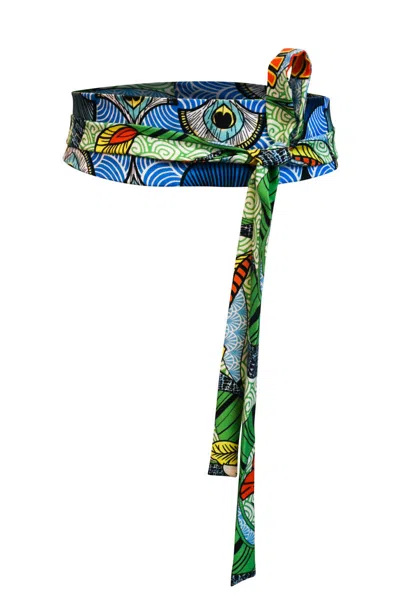 Oliveankara Women's Osa Reversi Obi Belt - Green Asa Hana Straps - Oa Og
