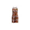 Oliveankara Women's Yellow / Orange / Brown Chinwe Shorts Infinity Romper -  Yellow & Orange Rhythmic Spirits Pr In Yellow/orange/brown