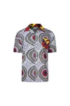 Oliveankara Women's Yellow / Orange / White Zika Shirt - Mix Match Water Well Red & White African Ankara Wax Cot In Yellow/orange/white