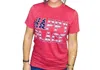 Oliver & Otis Happy Place Flag Graphic Tee In Heather Red In Multi