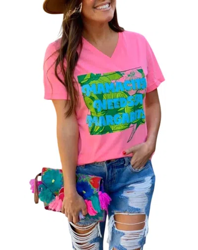 Oliver & Otis Mamacita Needs A Margarita Graphic Tee Shirt In Pink