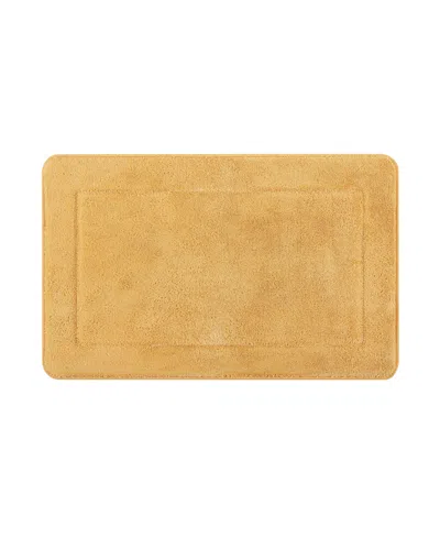 Oliver Brown Terry Memory Foam Bath Rug, 17" X 24" In Daffodil Yellow